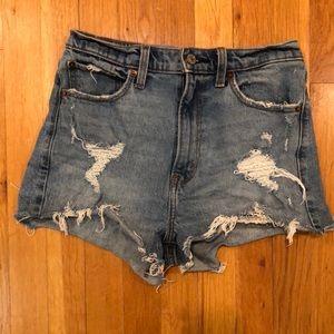 Abercrombie & Fitch High Rise mom Denim Shorts 28/6